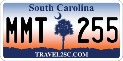 SC license plate MMT255