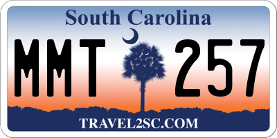 SC license plate MMT257