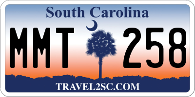 SC license plate MMT258