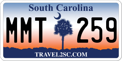 SC license plate MMT259