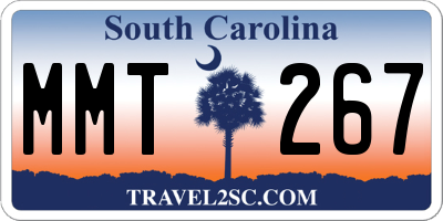 SC license plate MMT267