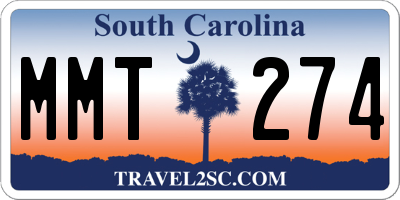 SC license plate MMT274