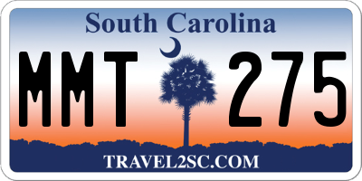 SC license plate MMT275