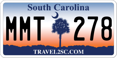 SC license plate MMT278
