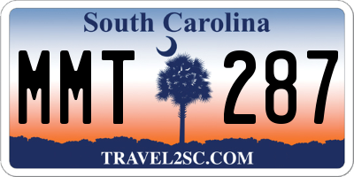SC license plate MMT287