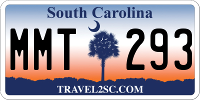 SC license plate MMT293