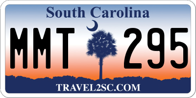 SC license plate MMT295