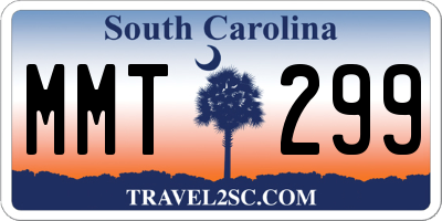 SC license plate MMT299