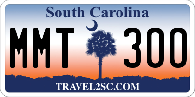 SC license plate MMT300