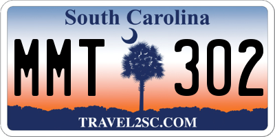 SC license plate MMT302