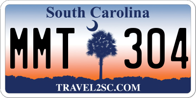 SC license plate MMT304
