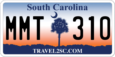 SC license plate MMT310