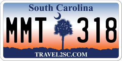 SC license plate MMT318