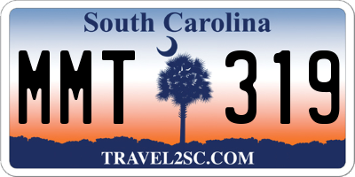 SC license plate MMT319