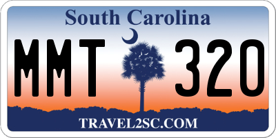 SC license plate MMT320