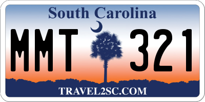 SC license plate MMT321