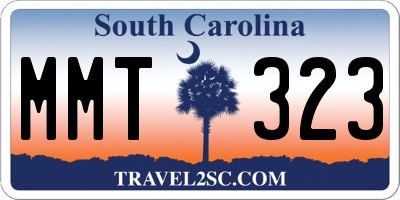 SC license plate MMT323