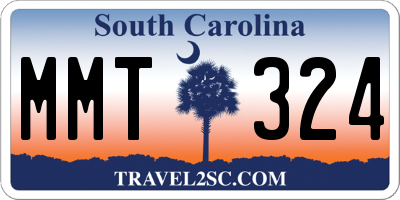 SC license plate MMT324
