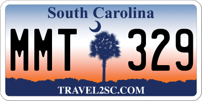 SC license plate MMT329