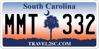 SC license plate MMT332