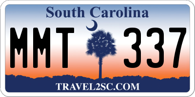 SC license plate MMT337