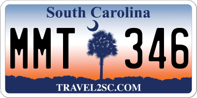 SC license plate MMT346