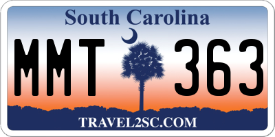 SC license plate MMT363