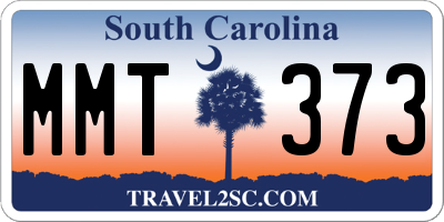 SC license plate MMT373