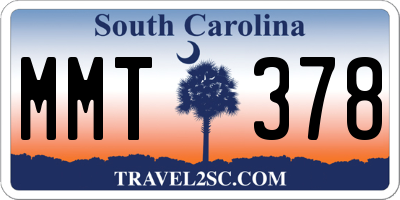 SC license plate MMT378