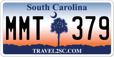 SC license plate MMT379
