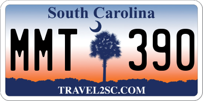 SC license plate MMT390