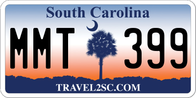 SC license plate MMT399