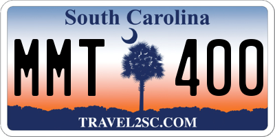 SC license plate MMT400