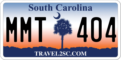 SC license plate MMT404