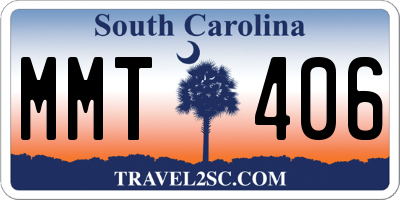 SC license plate MMT406