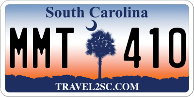 SC license plate MMT410