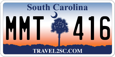 SC license plate MMT416