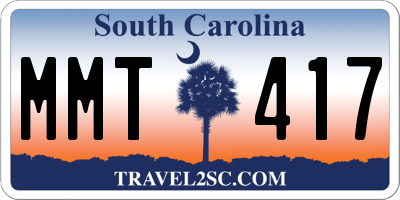 SC license plate MMT417