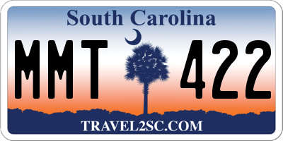 SC license plate MMT422