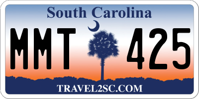 SC license plate MMT425