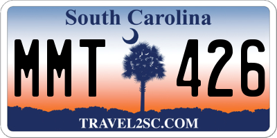 SC license plate MMT426