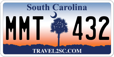 SC license plate MMT432