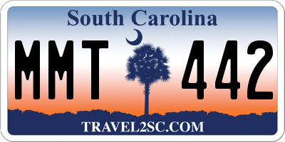 SC license plate MMT442