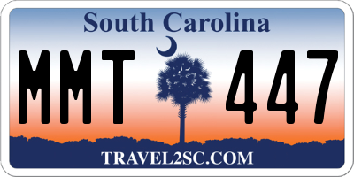 SC license plate MMT447