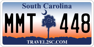 SC license plate MMT448