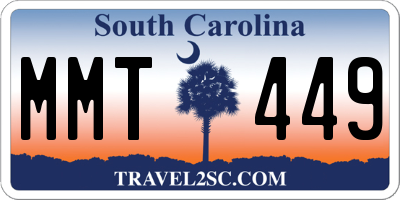 SC license plate MMT449