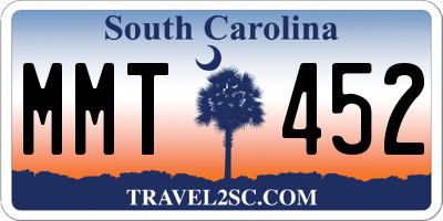 SC license plate MMT452