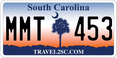 SC license plate MMT453