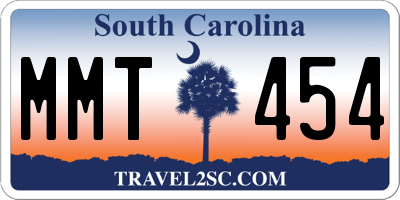 SC license plate MMT454