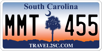 SC license plate MMT455